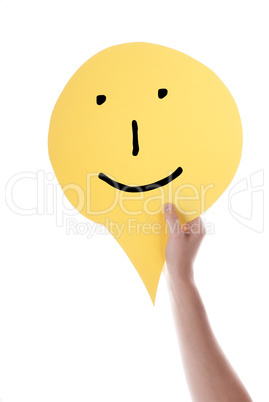 Yellow Speech Balloon With A Smiley