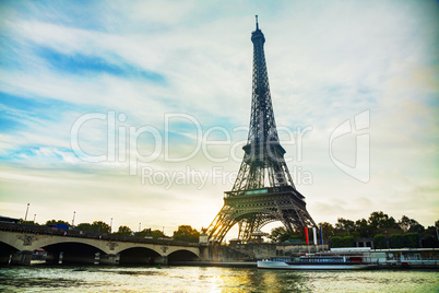 Paris cityscape with Eiffel tower