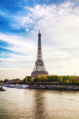 Paris cityscape with Eiffel tower