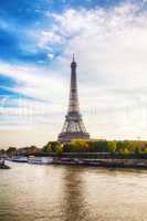 Paris cityscape with Eiffel tower