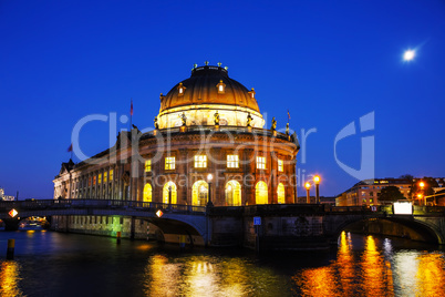 Bode museum in Berlin at night