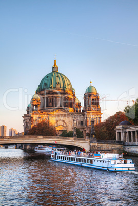 Berliner Dom cathedral in the evening