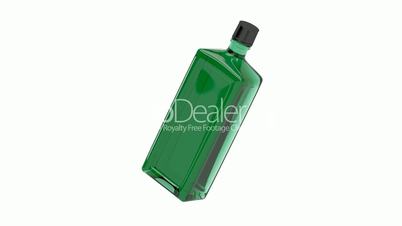 Green alcohol bottle