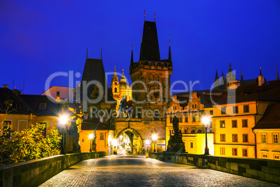 The Old Town with Charles bridge in Prague