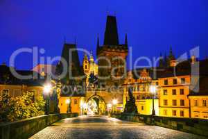 The Old Town with Charles bridge in Prague