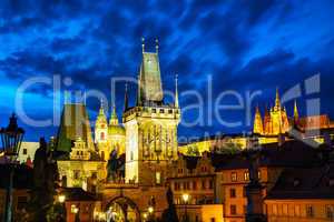 The Old Town with Charles bridge in Prague