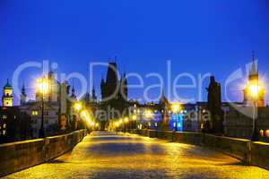 The Old Town with Charles bridge in Prague