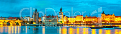 The Old Town with Charles bridge in Prague