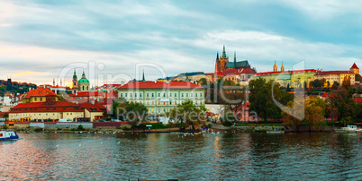 Panoramic overview of old Prague