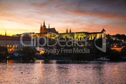 Old Prague cityscape overview