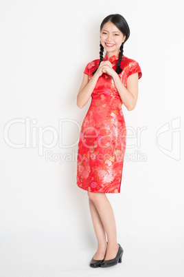 Asian chinese girl blessing