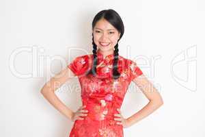 Asian chinese girl in qipao