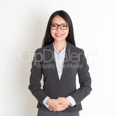 Asian business woman smiling