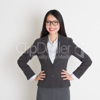 Young Asian business woman smiling