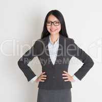 Young Asian business woman smiling