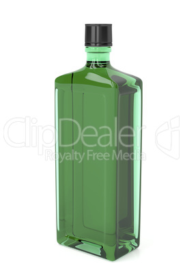 Green alcohol bottle