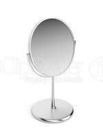 Silver magnifying mirror