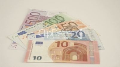 Five Euro bills totalling to 680 Euro bill