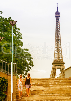 Stairs to Eiffel Tower, Paris