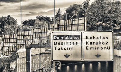 Traffic signs and directions, Istanbul