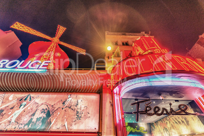 PARIS - MAY 24, 2014: The Moulin Rouge cabaret in Paris, France.