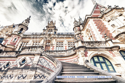 Benedictine palace in neo-Gothic and neo-renaissance styles buil