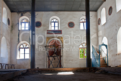 Old abandoned Greek, Turkish mosque in Doganbey Aydin Turkey