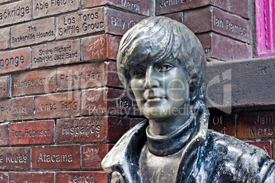 John Lennon statue in Mathew Street, Liverpool, UK