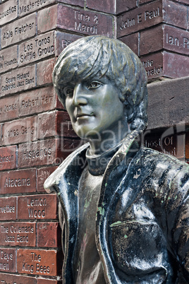 John Lennon statue in Mathew Street, Liverpool, UK