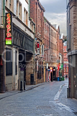 Mathew Street, Liverpool, UK, home of the Cavern Club