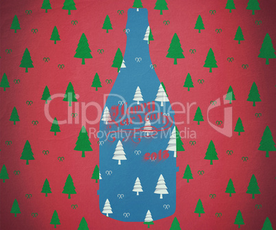 Composite image of new year bottle