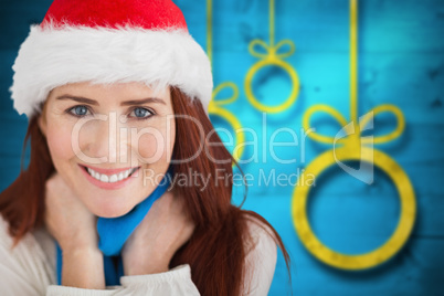 Composite image of festive redhead Composite image of festive redhead