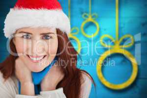 Composite image of festive redhead