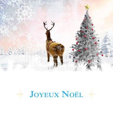 Composite image of Christmas greeting card