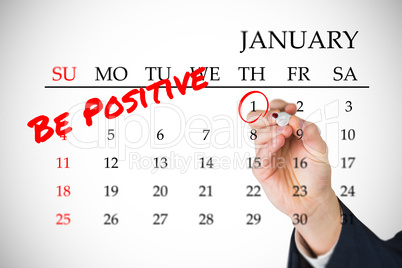 Composite image of new years resolutions