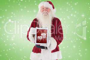 Santa presents a tablet pc