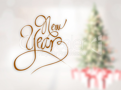 Composite image of new year message