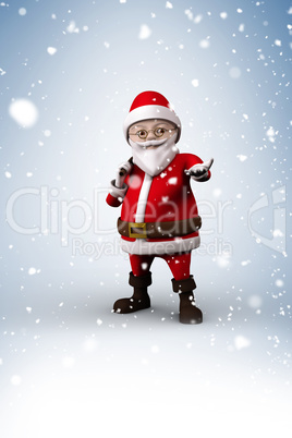 Composite image of cartoon santa