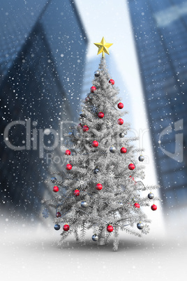 Composite image of christmas tree