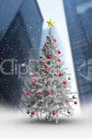 Composite image of christmas tree