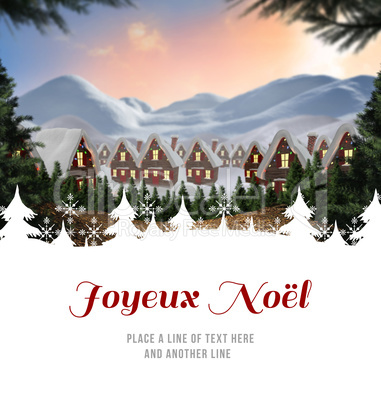 Composite image of joyeux noel