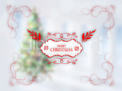 Composite image of  merry christmas message