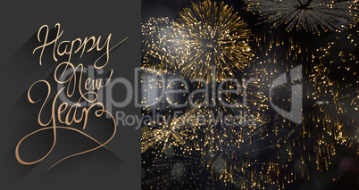 Composite image of classy new year greeting