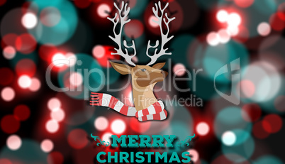 Composite image of merry christmas message