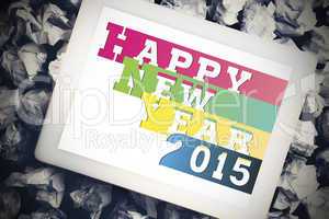 Composite image of colourful happy new year