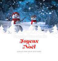 Composite image of joyeux noel