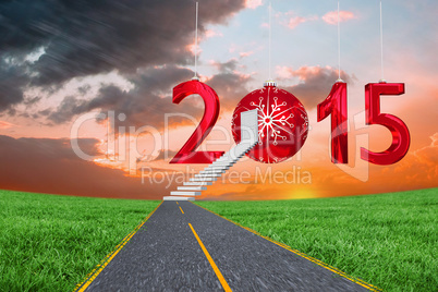 Composite image of road