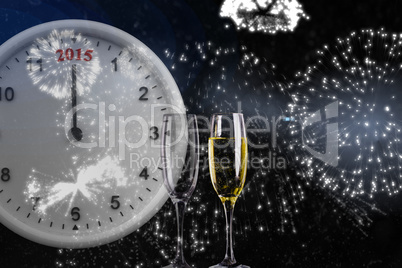 Composite image of 2015 clock