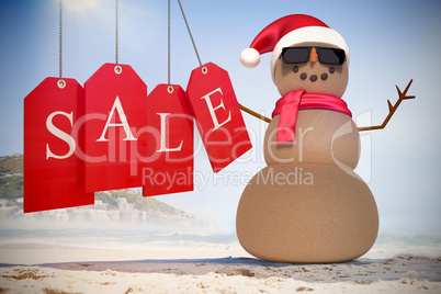 Composite image of red sale tags