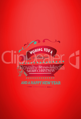 Composite image of merry christmas message